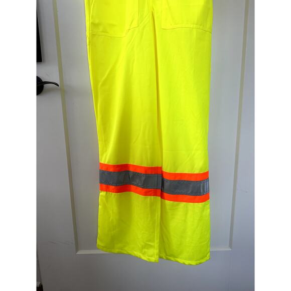 Work King High Visibility Bib Working Construction Overall Green Men Size Small - Picture 2 of 7